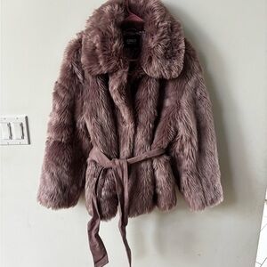 ONLY Women's Plush Teddy Jacket - Brown